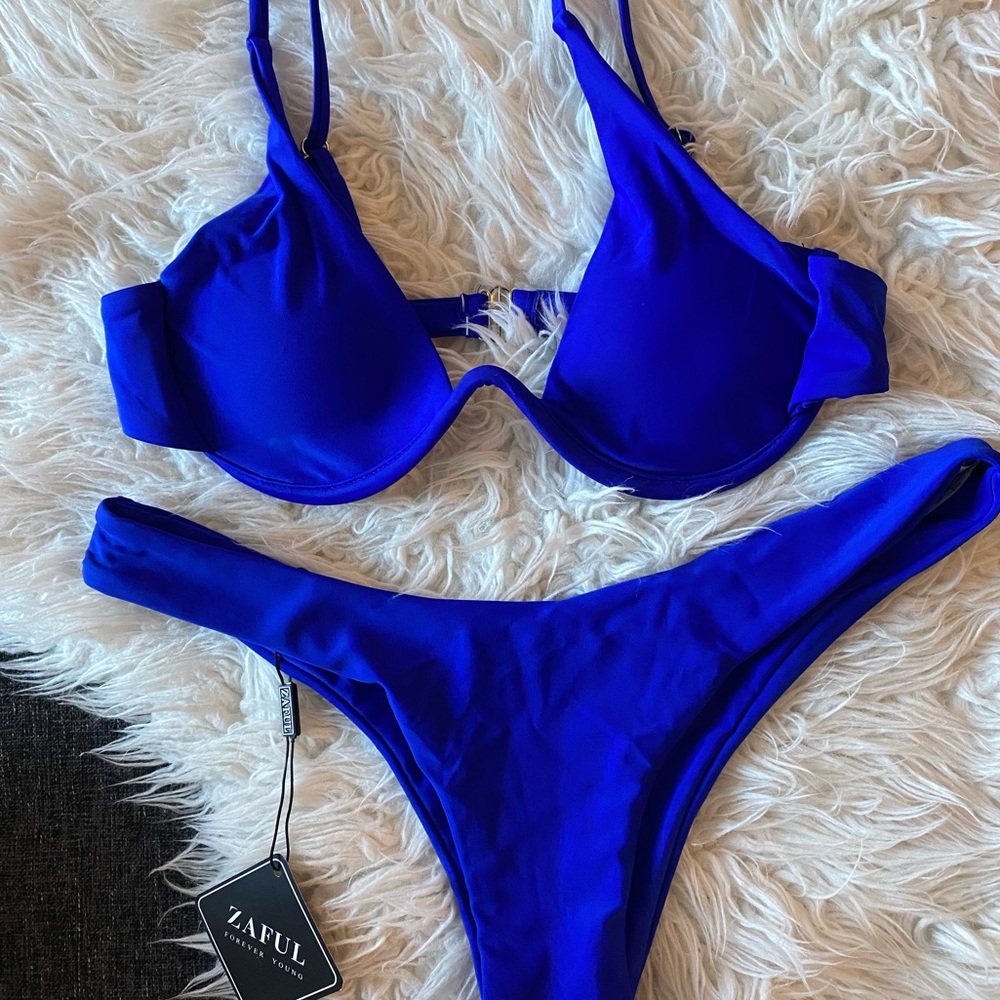 Brand New - Zaful Cobalt Blue Bikini Set